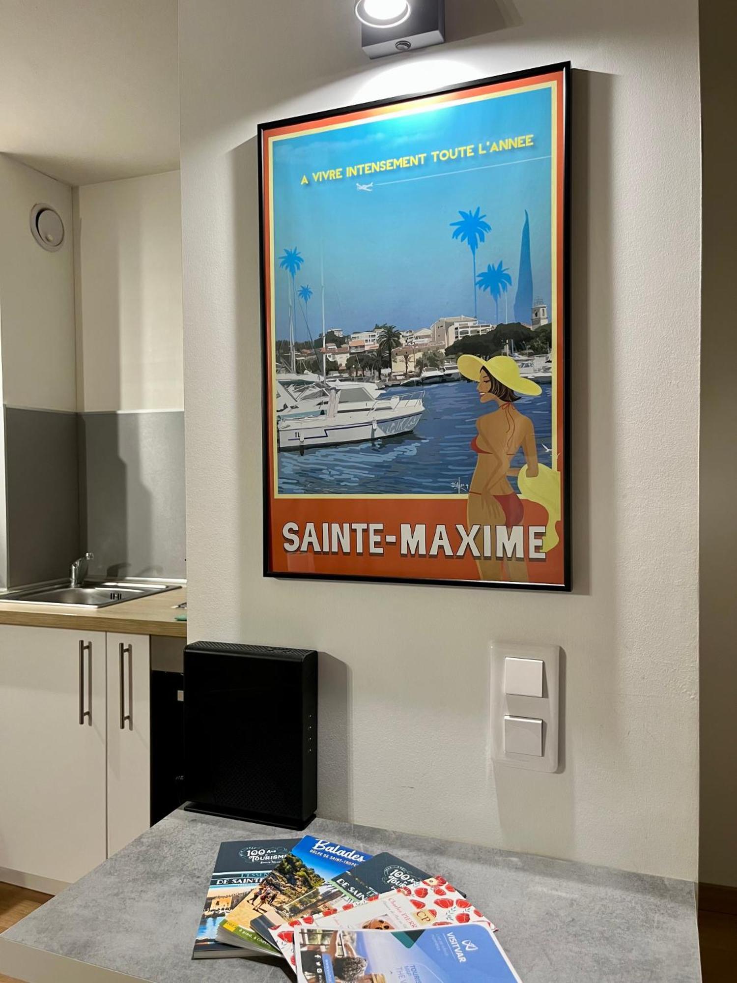 Perle Rare A 250M De La Plage ! Climatise Avec Parking, Balcon & Wifi Sainte-Maxime Bagian luar foto